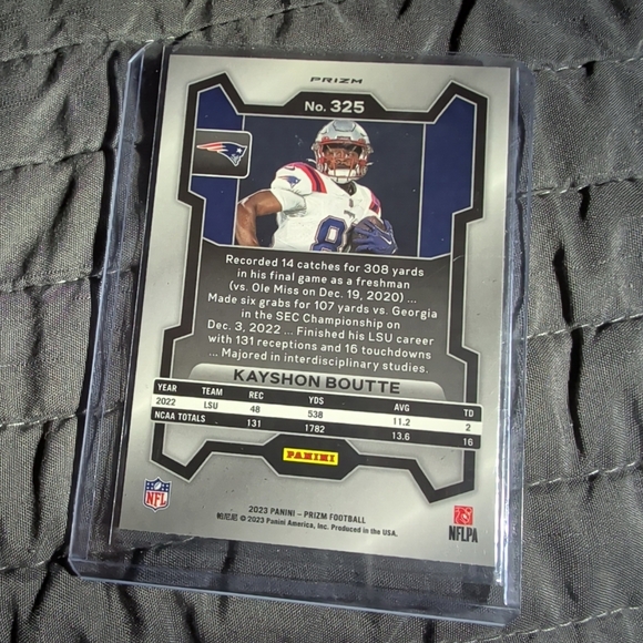 Kayshon Boutte #325 SP Variation Silver - 2023 Panini Prizm - RC Rookie Patriots - Picture 2 of 2